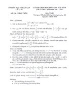 Đề HSG cấp tỉnh môn Toán THPT năm 2011