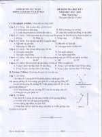 Đề thi Vat ly 7 LNgan HK 1 (2011-2012)