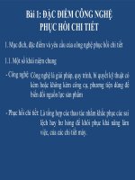 Công nghệ phục hồi chi tiết trong sửa chữa ô tô