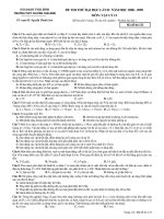 đề thi thử đại học môn lí trường THPT Chuyên Thái Bình
