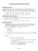 Các phép toán đại số trên ma trận