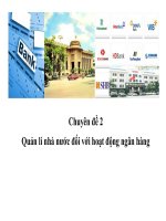 Chuyên đề quản lí nhà nước đối với hoạt động ngân hàng