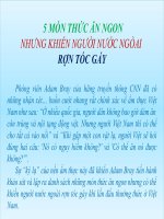 Các món ăn Việt Nam người nước ngoài rợn tóc gáy