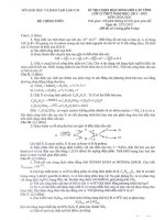 Đề HSG cấp tỉnh môn Hóa học năm học 2011 - 2012