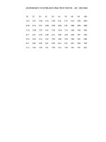 đáp án thi thử dh tiếng anh