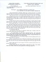 HƯỚNG DẪN NGHỈ TẾT NHÂM THÌN 2012