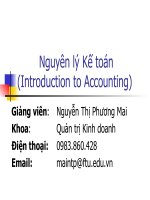 Bài giảng tổng quan về nguyên lý kế toán