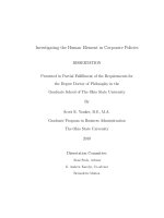 investigating the human element in corporate policies