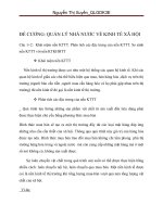 Đề cương môn QLNN về Kinh tế Xã hội