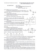 Đề HSG cấp tỉnh môn Lí năm học 2011 - 2012