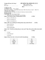 Kiểm tra định kì lần 2- Môn Tiếng Việt lớp 2