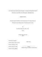 lean manufacturing management- the relationship between practice and firm level financial performance