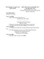 Đề Ngữ Văn 7 HK1 2011 - 2012