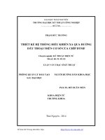 Thiết kế hệ thống điều khiển xa qua đường dây thoại trên cơ sở của chip DTMF