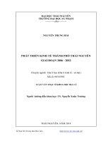 Phát triển kinh tế thành phố Thái Nguyên giai đoạn 2006 đến 2012