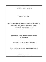 Sử dụng phối hợp thí nghiệm và công nghệ thông tin trong dạy học chương điện học vật lý 7 nhằm phát triển tư duy Vật lí cho chọc sinh Trung học cơ sở miền núi
