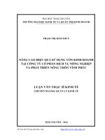 Nâng cao hiệu quả sử dụng vốn kinh doanh tại Công ty Cổ phần Dịch vụ Nông nghiệp và Phát triển nông thôn Vĩnh Phúc