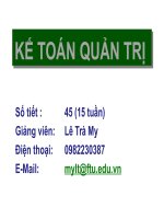 Bài giảng kế toán quản trị