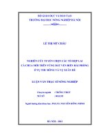 Nghiên cứu tuyển chọn các tổ hợp lai cà chua mới trên vùng đất ven biển hải phòng ở vụ thu đông và vụ xuân hè