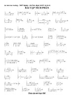 THÊM MỘT SỐ BÀI TẬP TÍCH PHÂN