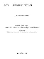 tcvn 6395: 1998 thang máy điện- yêu cầu an toàn về cấu tạo và lắp đặt