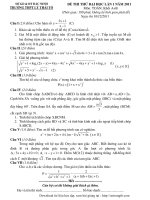 đề thi thử đại học hay-có giải số 6