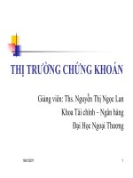 Bài giảng thị trường chứng khoán