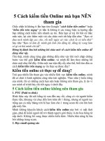 5 cách kiếm tiền online mà bạn nên tham gia