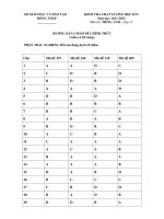 Đáp án TA11 HKI 2011-2012
