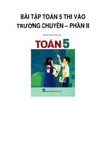 BÀI TOÁN LỚP 5 THI VÀO CHUYÊN - PHẦN 2