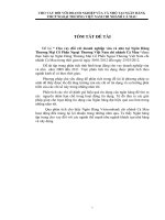 cho vay đối với doanh nghiệp vừa và nhỏ tại ngân hàng thương mại cổ phân ngoại thương việt nam chi nhánh cà mau (2009-2011)