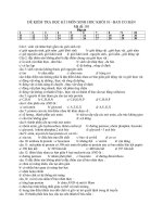 đề kiểm tra học kì 1 sinh hoc 10 cb