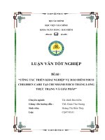 công tác triển khai bảo hiểm pjico children care tại chi nhánh pjico thăng long thực trạng và giải pháp