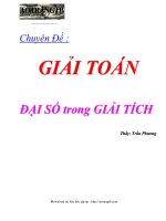 chuyên đề đại số giải tích(2012)