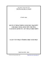 Quản lý hoạt động giáo dục đạo đức cho học sinh, sinh viên trường Cao đẳng Kinh tế Kỹ thuật Điện Biên