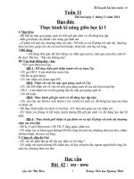 kế hoạch bài dạy tuần 11 đạo đức