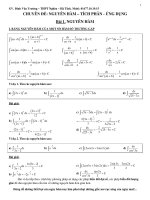 NGUYÊN HÀM - TÍCH PHÂN. PHƯƠNG PHÁP GIẢI