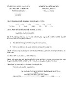 Đề và Đáp Án Thi HKI