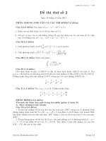 ĐỀ THI THỬ ĐẠI HỌC SỐ 2 NĂM 2012 MÔN TOÁN CỦA DIỄN ĐÀN TOÁN HỌC VMF