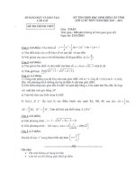 Đề HSG cấp tỉnh môn Toán BT năm học 2011 - 2012