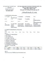 HDC chọn ĐT HSGQG môn Tiếng Anh năm 2012