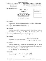 đề HSG toán 12 quảng ninh bảng B