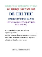 de thi thu hoa ĐHSP lần 1 năm 2012