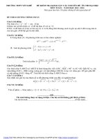 ĐỀ THI KHẢO SÁT CHUYÊN ĐỀ LẦN 1