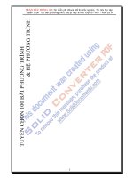 Trần Đức Đông - 100 bài tập về pt va bpt