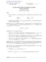 Đề thi Môn Giải tích 2005-2007 (ĐH Huế)