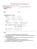 Dạy thêm Toán 9_Học kỳ 2