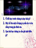 Bài 5: Chuẩn bị nấu ăn