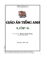 GIÁO ÁN ANH 6 HAY (2010-2011)