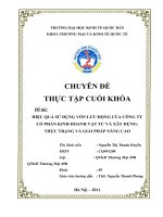 hiệu quả sử dụng vốn lưu động của công ty cổ phần kinh doanh vật tư và xây dựng thực trạng và giải pháp nâng cao